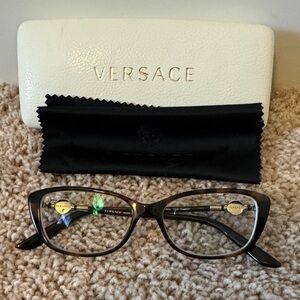 Versace Sophisticated Black and Brown Glasses